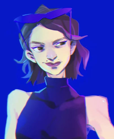 Illustrated character portrait