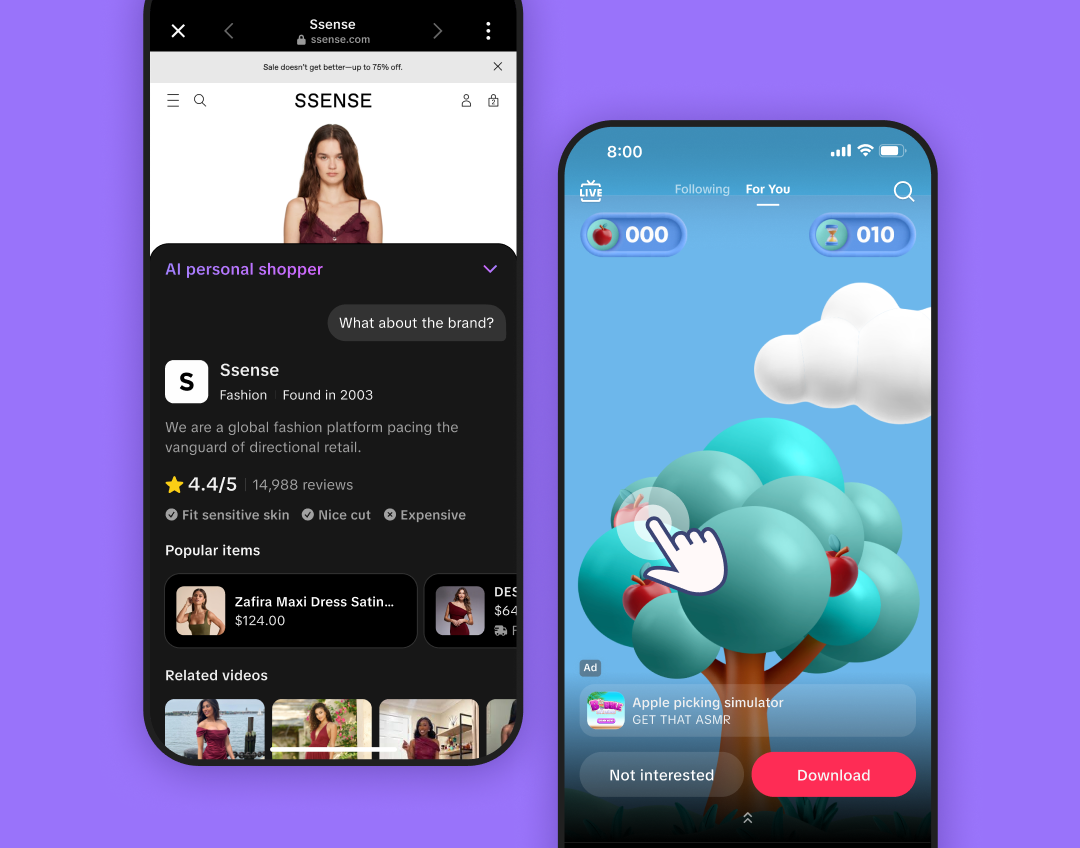 AI Ads Agent and in-Feed Playable Ads